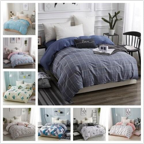 150*200CM Leaves Duvet Cover/Comforter Single Double Queen King Beddings Bedclothes/200*240CM Plaid Quilt Cover For Bed