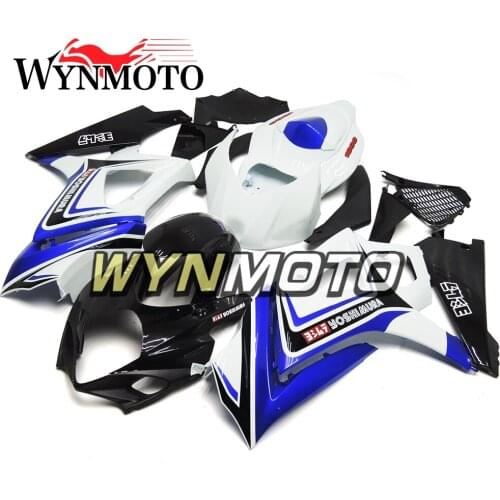 Complete Fairings Kit For GSXR1000 2007-2008 07 08 K7 ABS Plastics Fairings Kit Full Bodywork Panels White Blue Frames Cover New