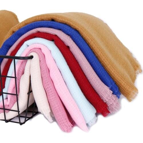 Plain maxi cotton scarf hijab solid Fringed shawls tassels muslim long muslim head wrap turbans scarves/scarf 10pcs/lot