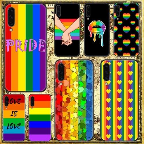 Rainbow gay prid Lesbian LGBT Phone case For Samsung Galaxy A 3 5 7 8 10 20 21 30 40 50 51 70 71 E S 2016 2018 4G black painting