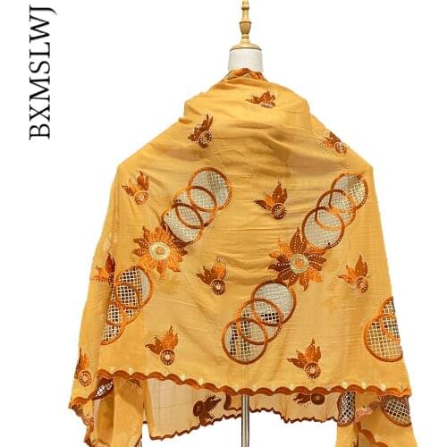 African Women 100% Cotton Scarf Muslim Women Hijab Scarfs Big Size Cotton Scarf for Ramadan Pray Shawls Fashion Turban BX-056