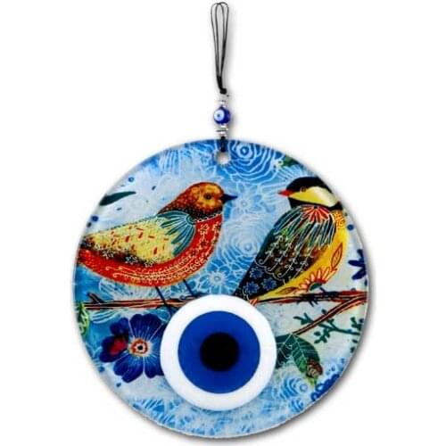 Handmade Birds Fusion Glass Charm 16cm