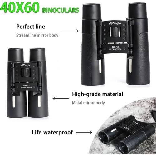 40x60 Zoom Mini Folding Pocket BinocularsTelescope Portable Waterproof Binocular Outdoor Birdwatching Travel Hunting Hiking