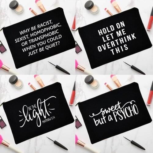 Letter Print Makeup Bag Travel Cosmetic Bags Toiletries Storage Bag Travel Cosmetics Organizer Ladies Beauty Bags Clutch Purse