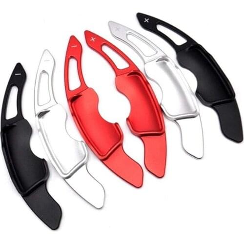 2Pcs GSD Aluminum alloy Car Steering Wheel Shift Paddle Shifter Extension for Lexus IS NX RC F black