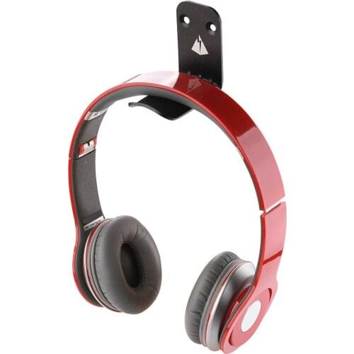 Universal Metal Headphones Headset Hanger Stand Aluminium Alloy Wall Hook Headphone Holder with Glue Stick Screws