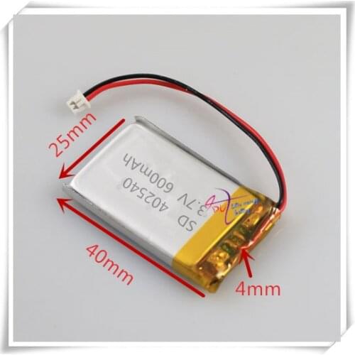 Li-po XHR-2P 2.54 3.7V 600mAh 402540 polymer lithium battery point reading machine business pen