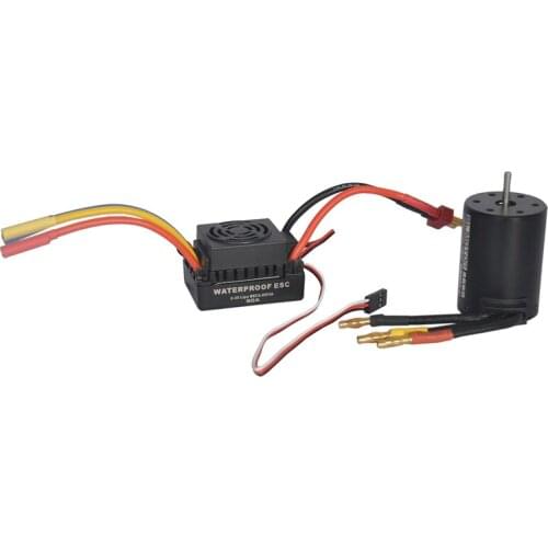 Waterproof 3650 3900Kv Rc Brushless Motor 60A Esc For 1/10 Rc Car Truck Motor Kit