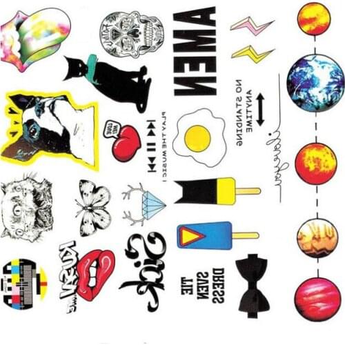 Factory Sales 5000pcs Onetime Tattoo Kids Temporary Tattoo Halloween Body Art Tatuajes QS Children Tattoo free EMS/DHL shipping