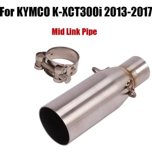 Exhaust System Middle Link Pipe Escape Slip On Connecting Tube Modified Section 51mm Motorcycle For KYMCO K-XCT300i 2013-2017