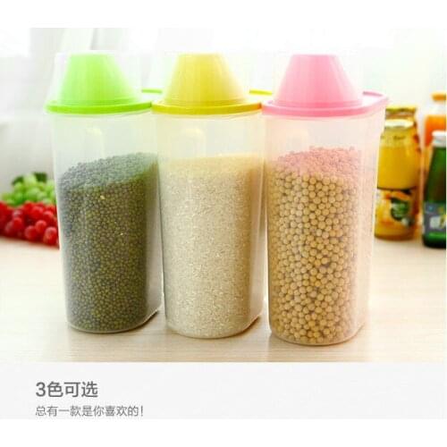 High-quality transparent sealed miscellaneous grain tank with lid, kitchen storage plastic storage tank, fresh-keeping box