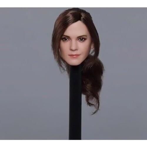 1/6 Female Head Sculpt PVC Female Soldier Head Carving Fit 12'' Action Figure Bodies