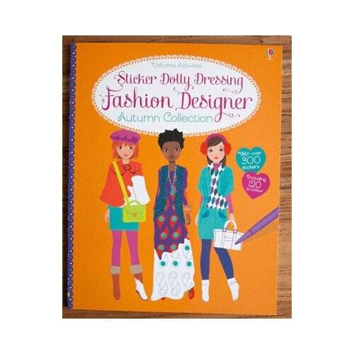 1 pcs The new Four Seasons fashion designer Autumn colloction Princess Dress sticker books girls gifts for children