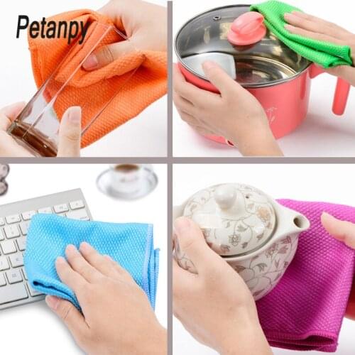 3pcs/lot Household Glass Window Cleaning Cloth Kitchen Absorbent Dishcloth Cleaning Rags Kitchen Washing Towel