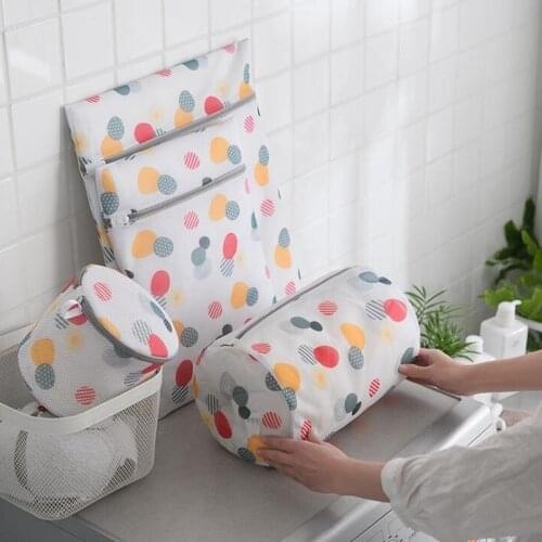 6PCS/Set Mesh Laundry Bag Polyester Laundry Wash Bags Coarse Net Laundry Basket Laundry Bags for Washing Machines Mesh Bra Bag