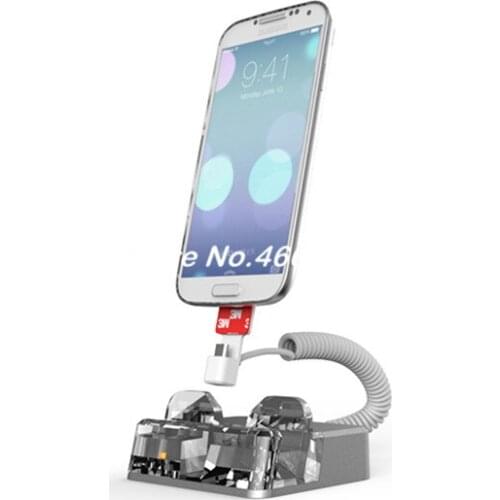 6 pcs/lot 2018 iPhone security alarm display stand,cellphone charging alarm,anti theft alarm display holder for cellphone shop