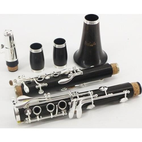America Conn Ebony Clarinet 17 Key Bb Tune Wooden Professional Clarinet black with reeds, case glvoes