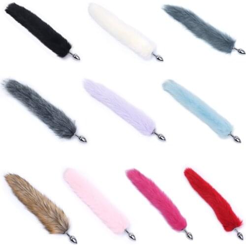 BESTCO 18+ Girl Fox Tail Anal Plug Plush Butt Dilator Erotic Cosplay Fetish Roleplay Anus Bdsm Adult Women Sex Toys Accessories