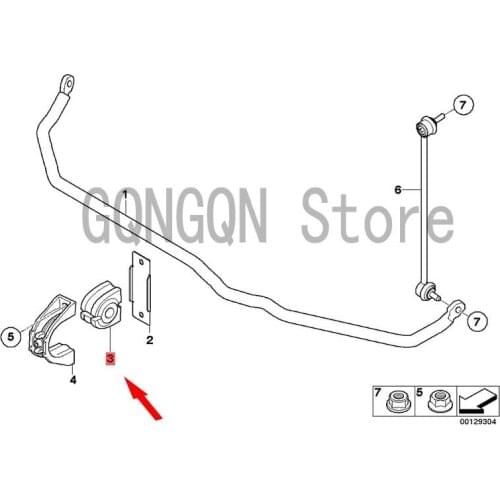 CAR balance rod rubber sleeve bm wE65 730D M57N E66 735LI E66 730LI N52 front balance rod rubber rubber support stabilizer bar