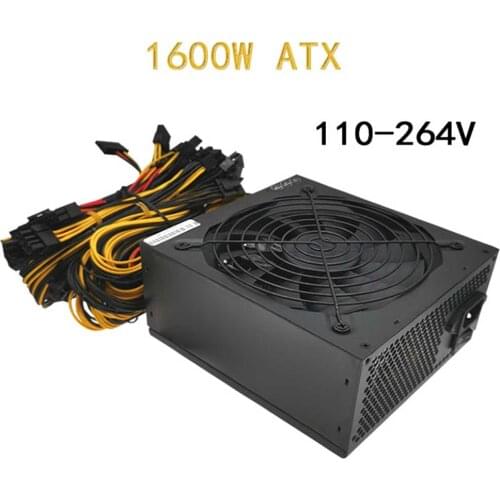 1600W Mining Machine Power Supply Set 110V-264V Input Support Multi-channel 6 High-end Dispaly Cards