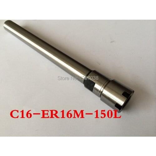 C16-ER16M-150L Collet Chuck Holder Extension Straight Shank 150mm for ER16 Collet with ER16 M Type Nut