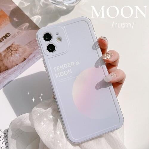 Retro Tender crescent moon dream art Japanese Phone Case For iPhone 11 12 Pro Max Xs Max XR Xs 7 8 Plus X 7Plus case Cute Cover