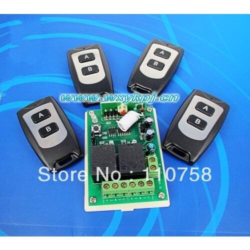 DC12V 2CH RF wireless remote control switch system Electro motor positive and negative rotation Momentary Toggle 315MHZ/433mhz