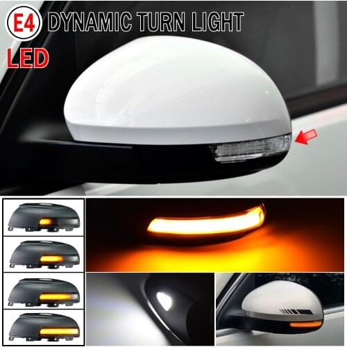 2pcs LED Side Wing Rearview Mirror Dynamic Indicator Flowing Turn Signal Blinker Repeater Light For VW Tiguan MK1 Sharan