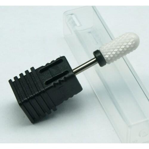 EasyNail~ 1pcs Pro. 3/32 '' XC Ceramic Roud top Nail Drill Bit Bullet nail file Nail Art Tools Nail Cleaner Bit