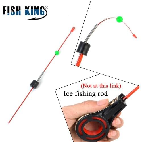 FISH KING 20pcs Winter Fishing Rod Top Tip UL-L power C.W 0.2-0.8 3-9g Stainless Steel Ice Rod Tip 155mm Ultralight Rod Combo