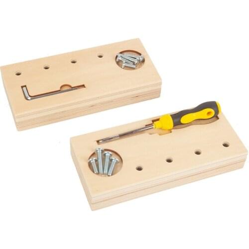 Montessori Pretend Maintenance Children Toys Screwdriver Wrench Screwing Screw Game Tool Fine Motor Training Life Toys For Boys