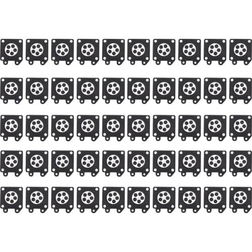 50Pcs Carburetor Parts Chainsaw Carburetor Membrane Pads for Zama Chainsaw Carburetor 2500/3800/4500/5200/5800 Accessories