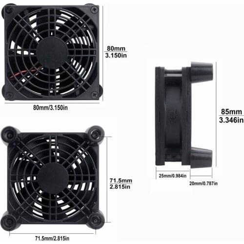 Gdstime 5V USB Router Fan TV Box Cooler 80mm 92mm 120mm PC DIY Cooler W/Screws Protective net Silent Desktop Fan