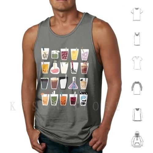 Wall Of Boba ( Updated ) Tank Tops Vest Sleeveless Milk Tea Pearl Milk Tea Pmt Boba Bubble Milk Tea Bobas Black Tea Green