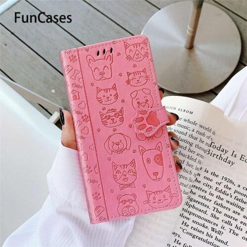 Cute Cat Head Cases For Phones For hoesje Redmi Note 8 PU Leather Flip Phone Bag Positivo Xiaomi Redmi estuche Note 8 Carcaso