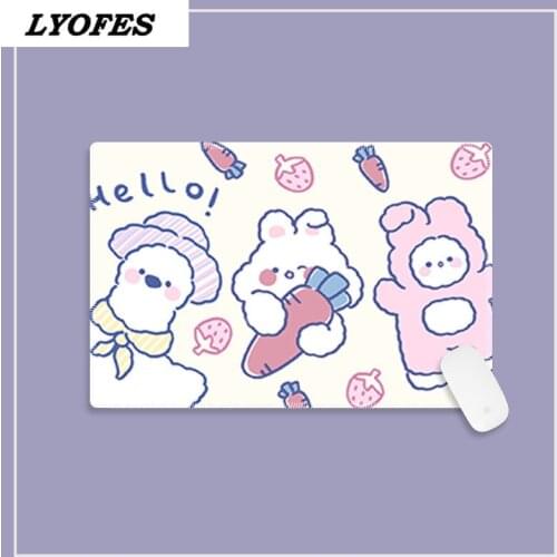 Cute Desk Mat Kawaii Mouse Pad Gaming Desk Mats Gamer Keyboard Desktop Deskpad for Office Home PC Computer Students 22x18cm