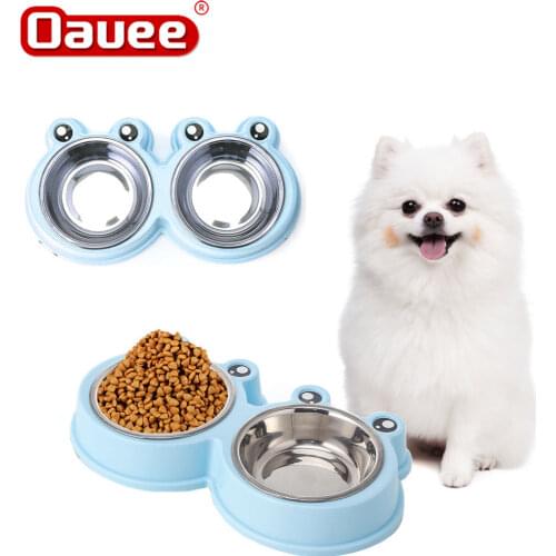 Non-Slip Double Dog Bowl Stainless Steel Pet Feeding Cat Water Bowl For Cats Food Pet Bowls For Dogs Feeder Product Supplies