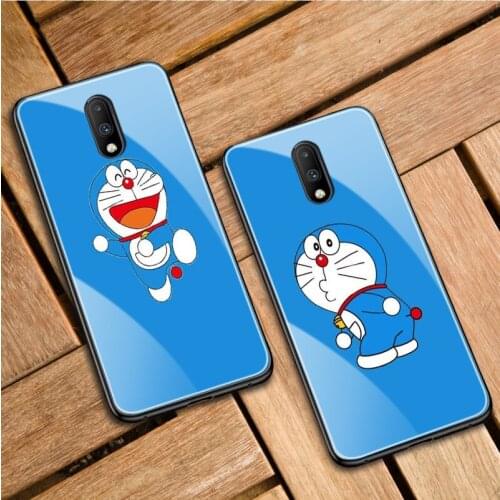 Fashion Cartoon Cat Tempered Glass Protective Hard TPU Phone Case For OnePlus 5T OnePlus 6T OnePlus 7 OnePlus 7T Pro OnePlus 8