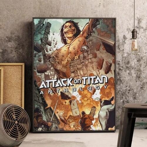 Wall Art Attack on Titan Cartoon Canvas Painting Hd Prints Anime Poster Modern Home Decor For Bedroom Modular Pictures No Framed