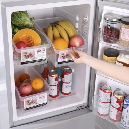 Refrigerator Organizer Basket Drawer Refrigerator Pull-Out Drawers Fresh Spacer Layer Storage Rack Fruits Vegetables Snack Boxes