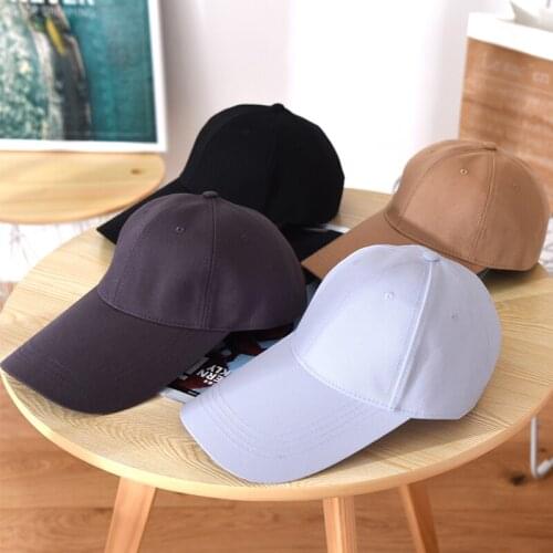 Dad Baseball-Cap for Men Women - 4.3” Super Extra Long Bill Plain Adjustable Polo Hat For 60-65cm Head Snapback Cap