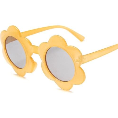 Plastic Round Flower Kids Sunglasses Girls Boys Gradient Sunglass Vintage Children Shades Gradient Lovely Sun Glasses UV400