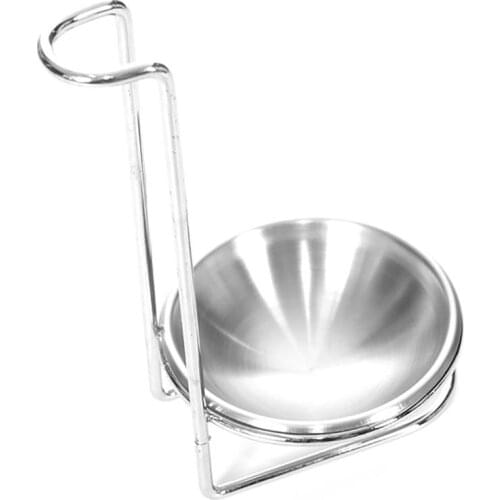 Western-Style Portable Single Round Hot Pot Spoon Shelf Stainless Steel Soup Spoon Rack Stainless Steel Colander Rack