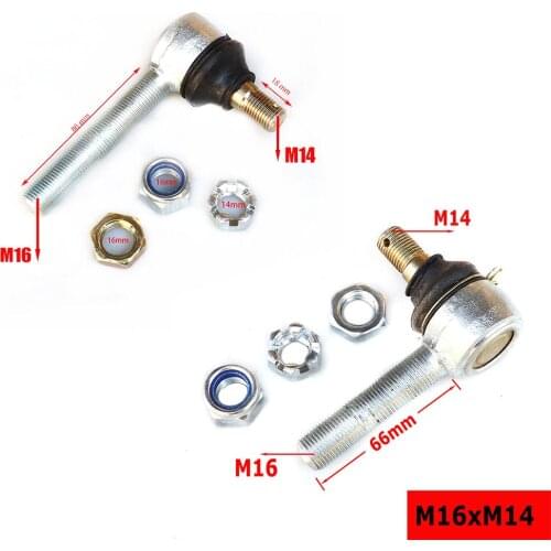 Motorcycle Joint Ball U-joint 14mmX16mm M14XM16 Ball Head Tie Rod End for ATV Quad kart karting Turn joint ball rod Spare Parts