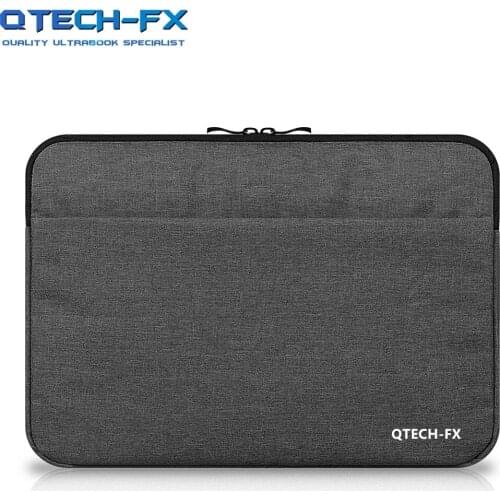 13"14"15.6" Laptop Sleeve Bag Canvas Men OR Women handbag For Apple Macbook air QTECH Lenovo HP Notebook Case Computer Gray