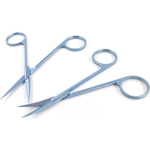 Titanium combined pattern double eyelid scissors, fine scissors, express scissors, cosmetic scissors, stitches, tissue scissors