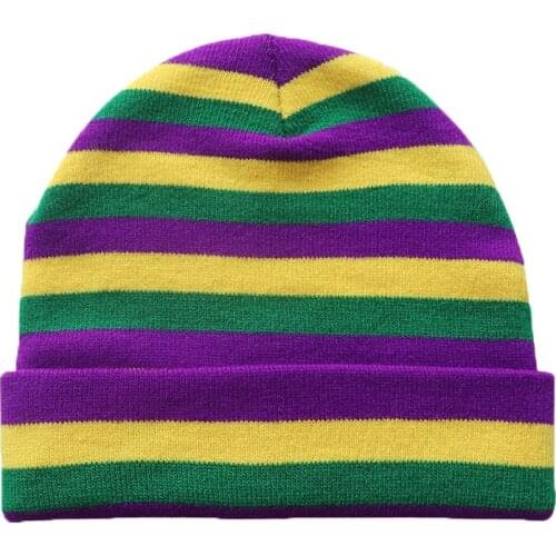 Womens Winter Hats Striped Ski Hat Unisex Warm Knitted Men Hat Beanies Fashion Hip Hop Skullies For Men Women