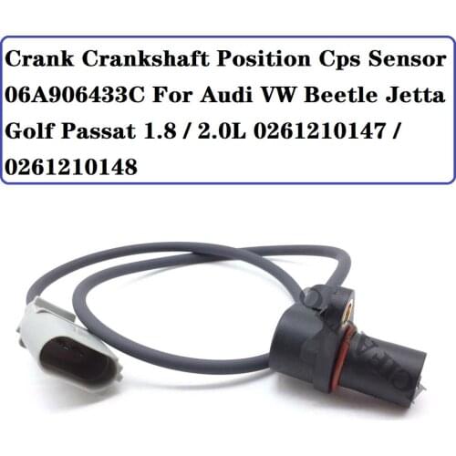 0261210147 New Crank Crankshaft Position Sensor For Audi A4 A6 Skoda Seat VW Beetle Jetta Golf Passat 1.8T 2.0 OE# 06A906433C