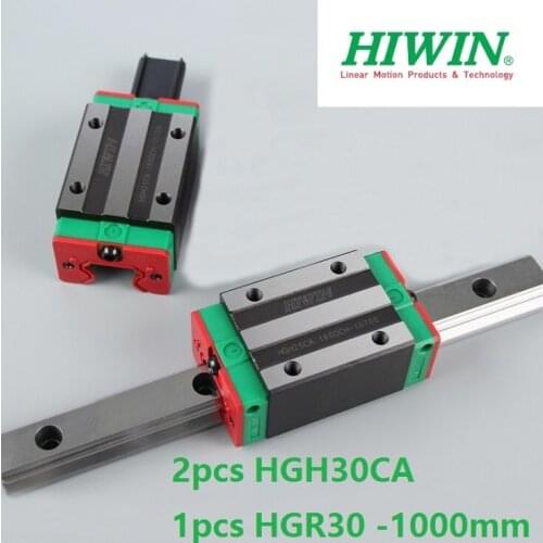 1pcs 100% original Hiwin linear guide rail HGR30 -L 1000mm + 2pcs HGH30CA narrow block for cnc