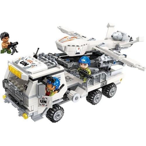 474pcs Enlightenment 3215 Thunder Mission High-tech Reconnaissance Vehicle Military Model Assembled Building Block Toy Gifts